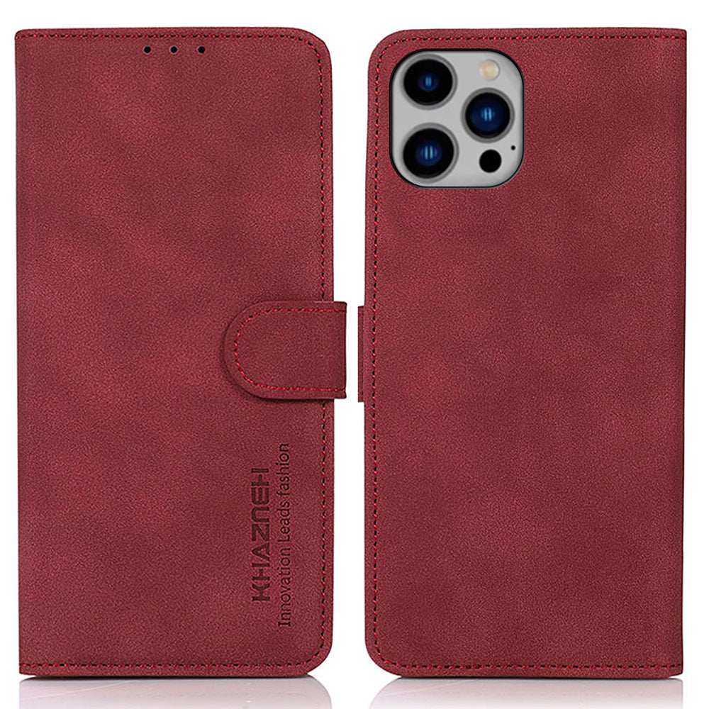 KHAZNEH Pro iPhone 15 Pro Max nárazuvzdorný kryt telefonu Texturované PU kožené pouzdro na telefon Flip Wallet Stand Shell KHAZNEH Pro iPhone 15 Pro Max nárazuvzdorný kryt telefonu Texturované PU kožené pouzdro na telefon Flip Wallet Stand Shell